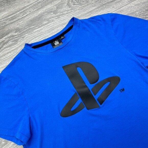 Sony Playstation Logo Shirt Men's Size XL Royal Blue Gamer PS5 Gaming Official - Picture 5 of 13